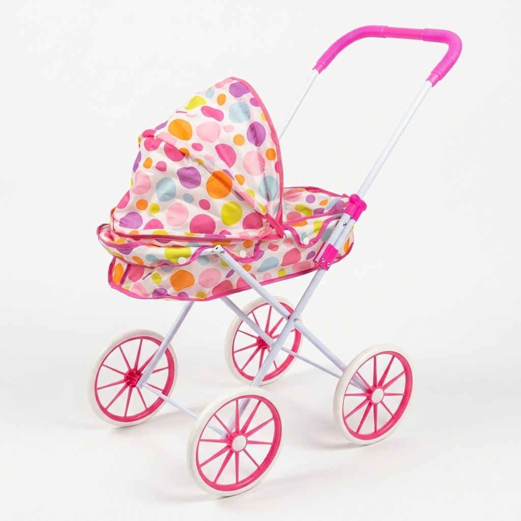 Kolica za lutke roze sklopiva 72 cm
