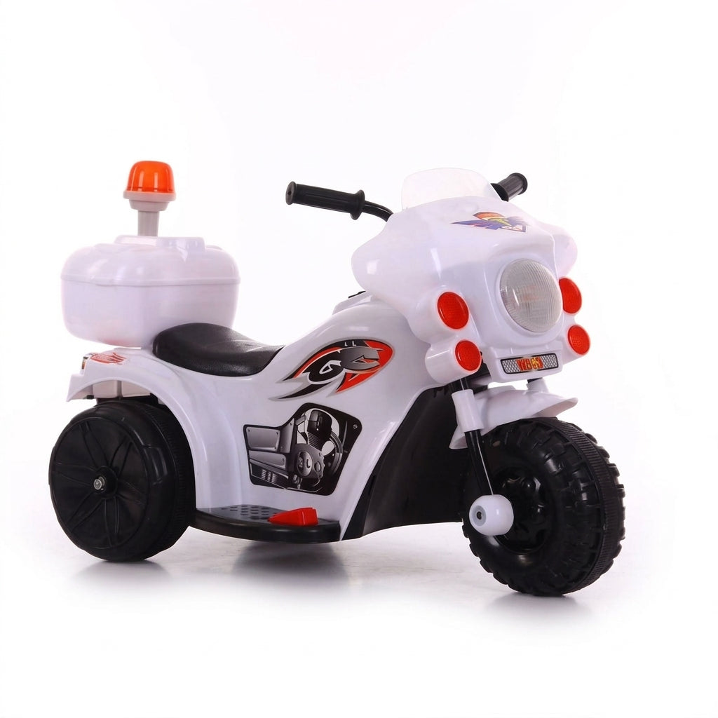 Policijski motor na akumulator beli