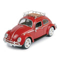 Metalni autić Volkswagen Buba crvena sa krovnim nosačem 1966 1:24