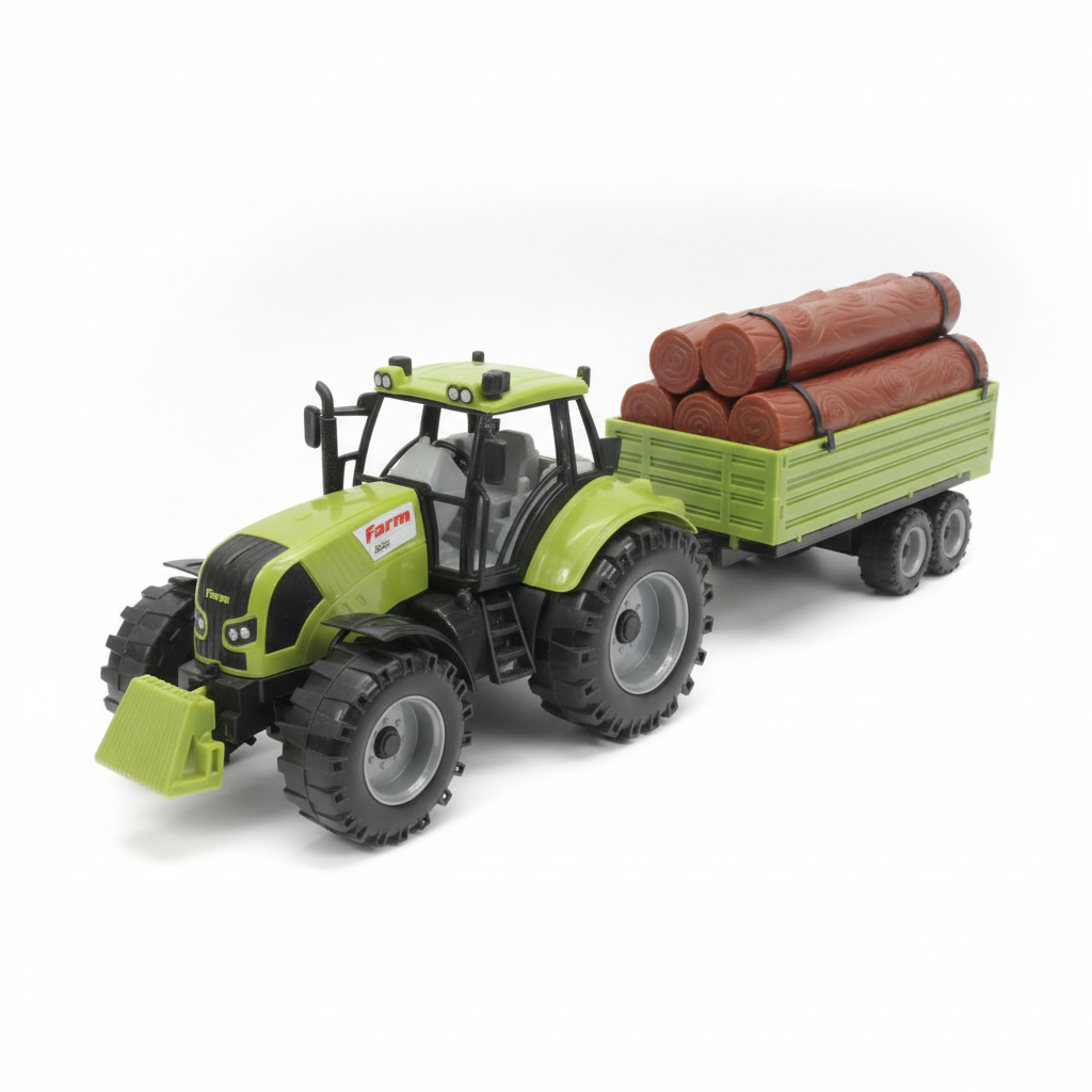 Igračka traktor sa drvima