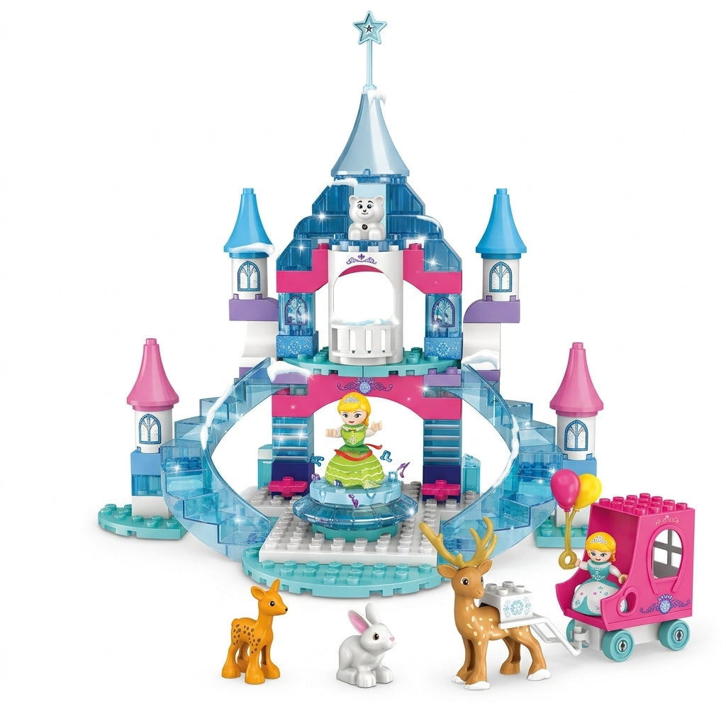 Kocke snežni dvorac sa princezom 86 delova
