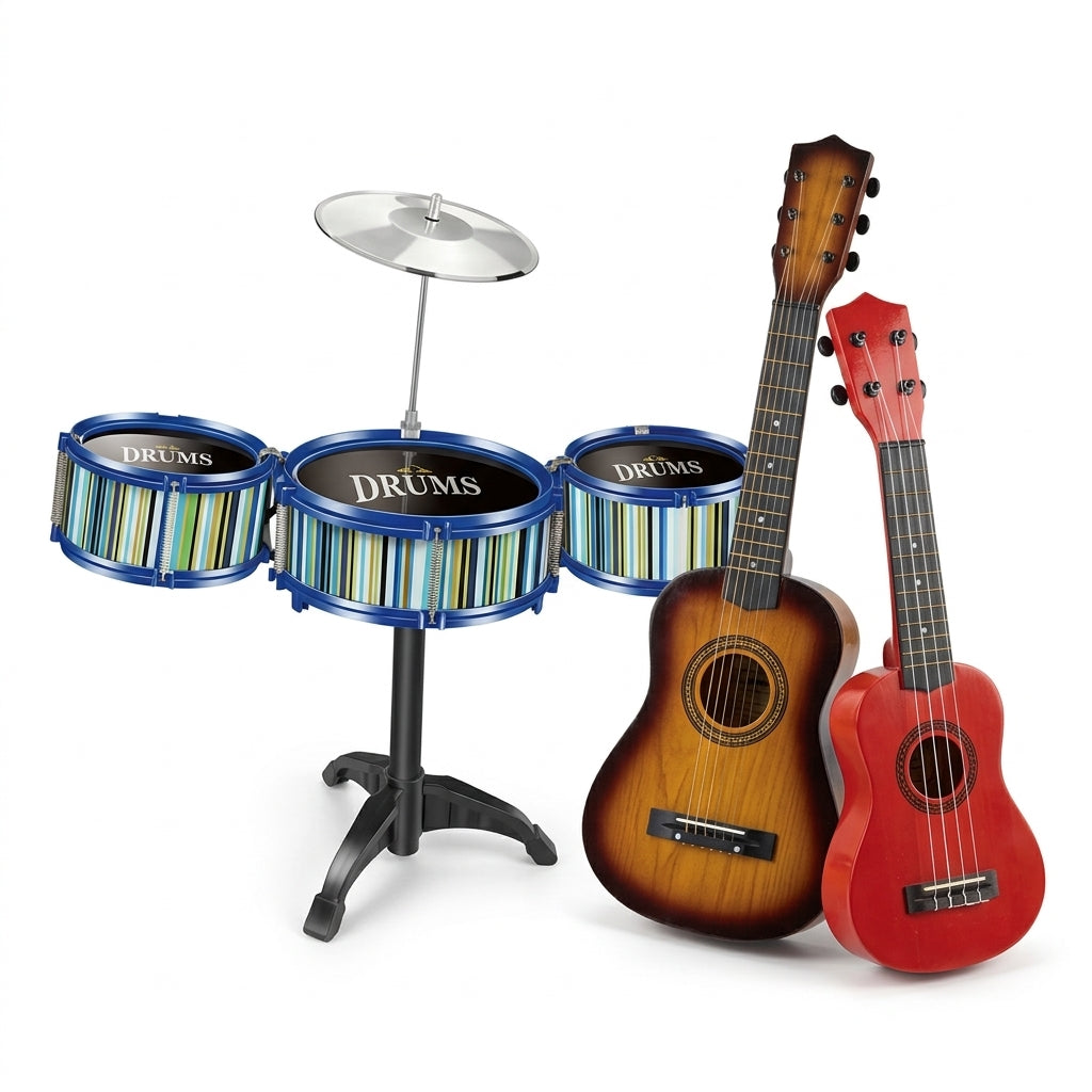 Dečji bubanj i gitara