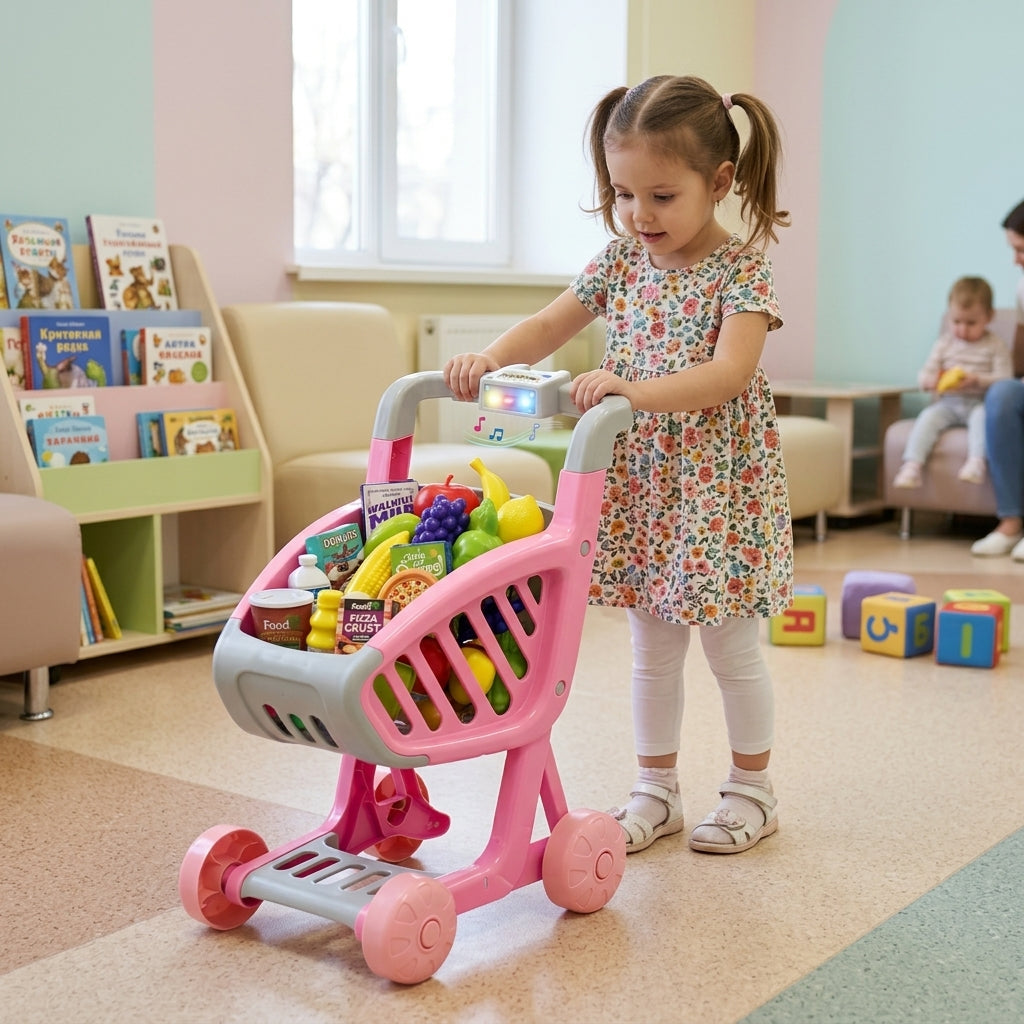 Dečja kolica za market u dečjem kutku lekarske čekaonice