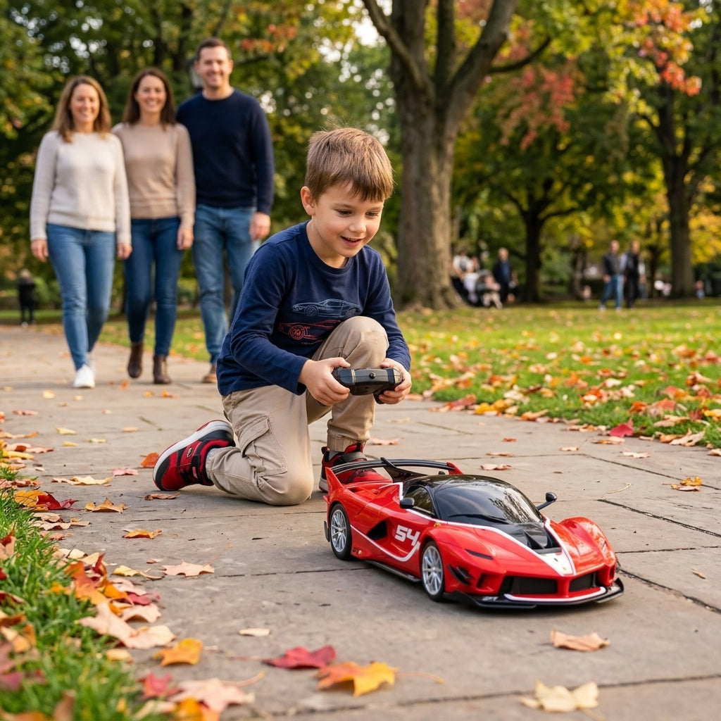 Auto na daljinski Ferrari FXX K Evo 1:24 na stazi u parku