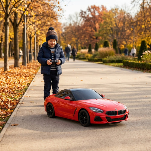 Auto na daljinski BMW 43 cm na stazi u gradskom parku tokom jeseni