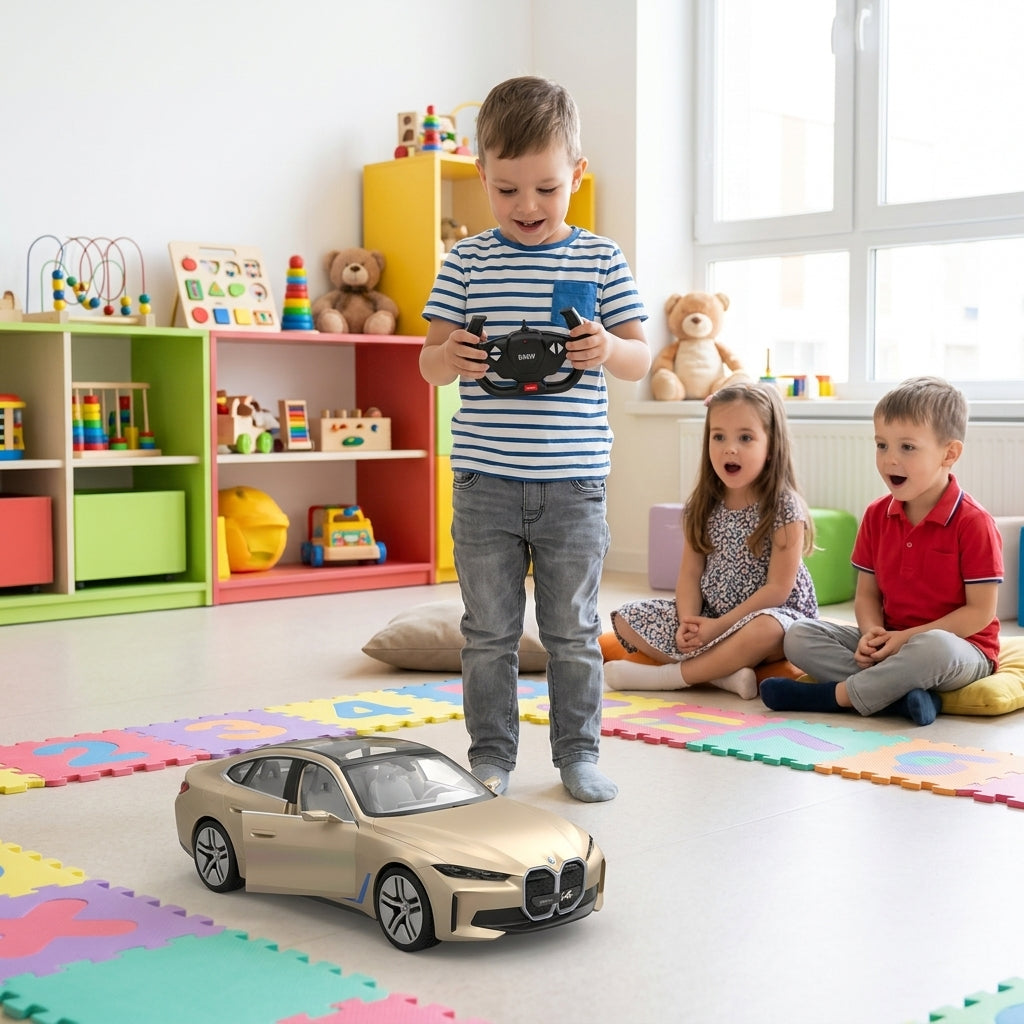 Auto na daljinski BMW i4 1:14 u igraonici vrtića