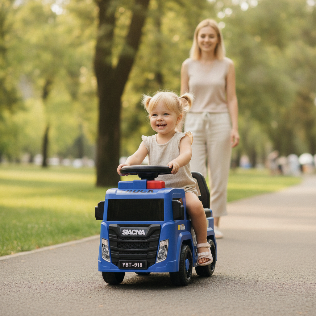 Auto guralica vatrogasac u vožnji po stazi gradskog parka
