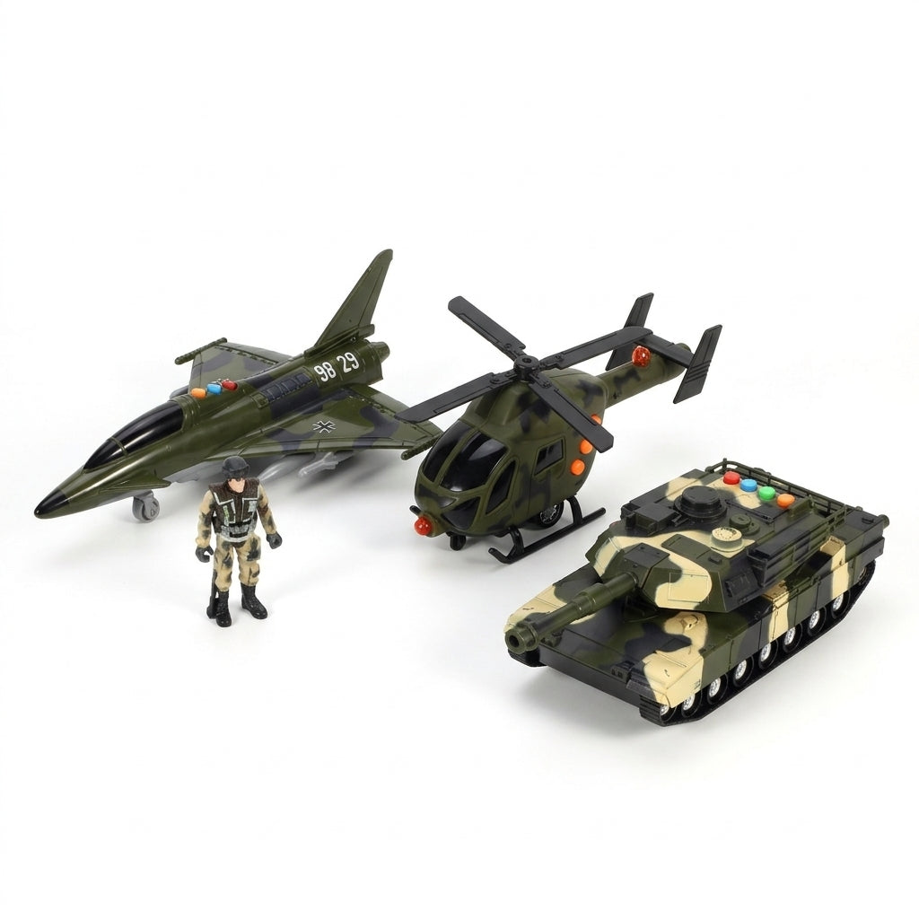 Vojni set avion i tenk sa figurama