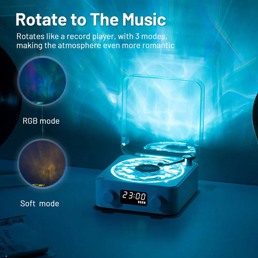 Speaker Bluetooth Vinyl Record With RGB Projection Lamp Effect