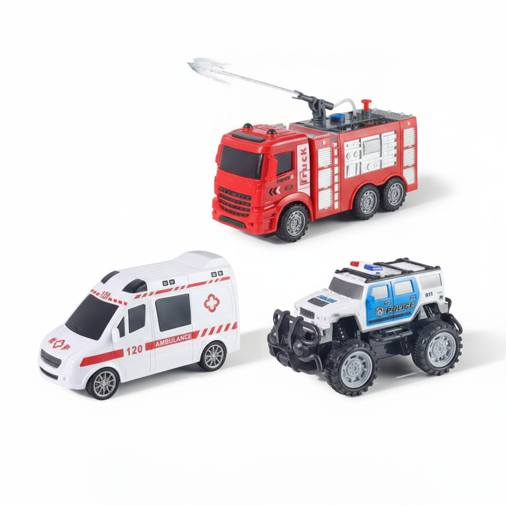 Igračka spasilačka vozila set 3 u 1