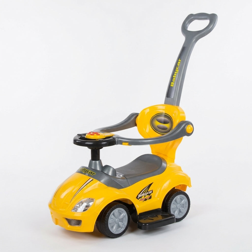 Auto guralica žuta sa ručkom