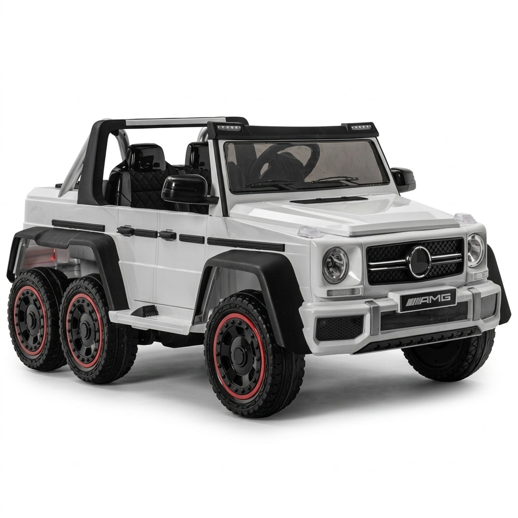 Džip na akumulator beli Mercedes 6x6